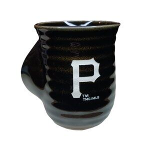 Pittsburgh Pirates 18 oz Ceramic Mug MLB Relief-Style Ombre Black & Brown